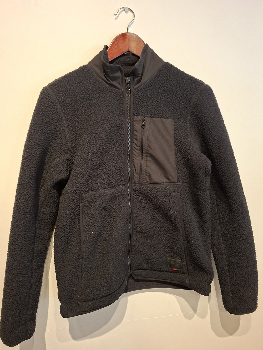 Men's Blue Herschel Sherpa Fleece Jacket with Zip Chest Pocket